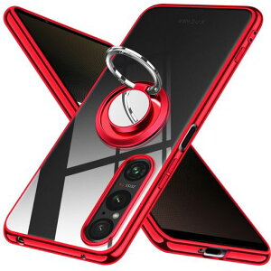 ZabarsiiXperia1V�p�̃P�[�X�����O�\�j�[SO-51D�p�̃J�o�[5G�Ή�SOG10�X�}�z�P�[�X�N���A�����ϏՌ�TPU����~�ߐԃ��b�L���H��̌^�X�^���h�@�\�ԍڃz���_�[�X�g���b�v�z�[���t��