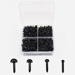 MINBOOTさし目ぬいぐるみ目差し目動物手芸め約616個入り(3mm/4mm/5mm/6mm)ドールメイキングDIY縫製ブラック新パッケージ