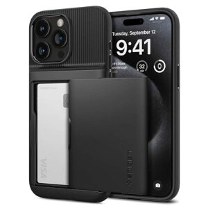 Spigen�y�n��18�N�̋Z�p�́ziPhone15ProMax�P�[�X�J�[�h���[�ČRMIL�K�i�ϏՌ��p�X�P�[�X�X�����E�A�[�}�[CSACS06589(�u���b�N)