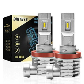 BRITEYE(まぶしい) H11 LEDヘッドライト 車検対応 CREEチップ搭載 6500K ホワイト H8/H9/H11/H16 LEDバルブ 一体型 車用 ヘッドライト ファンレス (2個入）