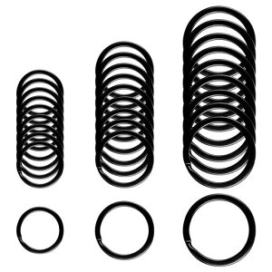[YFFSFDC]���L�[�����O30�Z�b�g�O�a25mm28mm32mm�e10�L�[�z���_�[�����d�����O�L�[�z���_(�u���b�N)