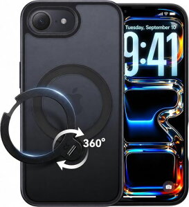 CASEKOO iPhone 17e/16e �p �P�[�X�y2026�ō�����&��_360�x��]�z�ČRMIL�K�i �ϏՌ� MagSafe�Ή� ���ϋv���y���c�����E�p�x���R�����z�}���[�d�Ή� �w��h�~/�}�b�g�d�グ/���ϖh�~/������ �������c