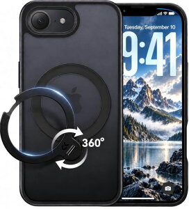 CASEKOO iPhone 17e/16e �p �P�[�X�y2026�ō�����&��_360�x��]�z�ČRMIL�K�i �ϏՌ� MagSafe�Ή� ���ϋv���y���c�����E�p�x���R�����z�}���[�d�Ή� �w��h�~/�}�b�g�d�グ/���ϖh�~/������ �������c