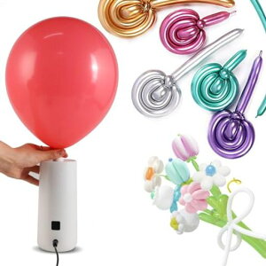 OBESTバルーンポンプ電動風船空気入れ電動バルーン電動空気入れ風船用電動エアーポンプペンシルバルーン電動ポンプ長いバルーン魔術風船数字文字形状のバルーン用自動風船空気入れ誕…