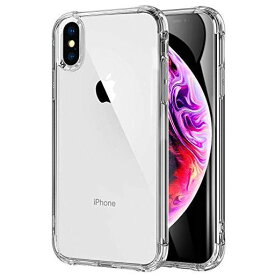 IPHONE X ケース IPHONE XS ケース クリア 耐衝撃 透明 ソフト TPU 耐久 シリコン アイフォンXS ケース 超軽量 薄型 防塵 QI充電対応 黄変防止 水洗 (クリア)