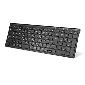 iCleverキーボードBluetoothワイヤレスパンタグラフ日本語JIS配列3台同時接続可能テンキー付きフルサイズ超薄型静音設計充電式Type-C無線コンパクトラップトップパソコン用スマホPC