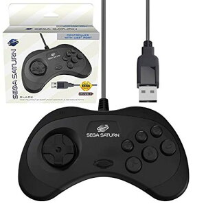 �Z�K���F �T�^�[�� �Q�[���p�b�h �R���g���[���[ Official Sega Saturn USB Controller 8-Button Arcade Pad Black for PC/Mac/Steam