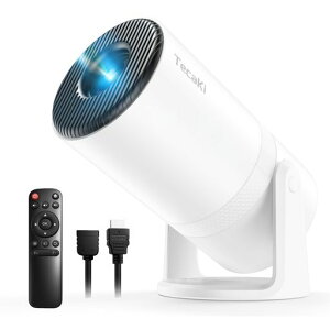 TECAKI �v���W�F�N�^�[ �ƒ�p�yANDROID TV���ځE�d���t�H�[�J�X�E270°��]�z 27000LM �V�䓊�e ������`�␳ 4K�Ή� 1080P�𑜓x �z�[���V�A�^�[ ���^ ��̌^�X�^���h BLUETOOTH5.3 �X�s�[�J�[����
