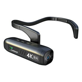 CAMMHD ハンズフリーカメラ 4K ビデオカメラ 2200MAH 5〜7時間の作業 64GB ジンバルアンチシェイク ウェアラブルカメラ WIFI接続 モバイルアプリコントロール に適し 会議 スポーツ ダッシュカム VLOGの撮影