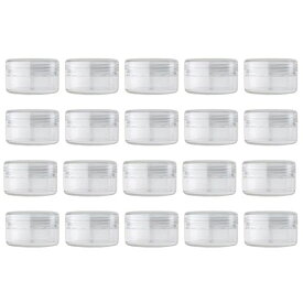 20個セット10ml 小分け丸ケース クリームケース アクセサリーケース プラスチックビーズ収納ケース 化粧品用小分け容器 ネイルパーツ収納ボックス 詰め替え容器 化粧品・クリーム・小物…