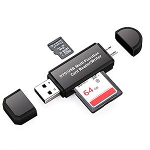 VJKSDメモリーカードリーダーUSBマルチカードリーダー多機能OTGSD/MicroSDカード両対応Microusb/USB接続USB2.0端子とMicroUSB端子