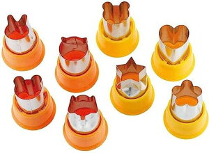下村企販ぬきがた型抜き7種セット【日本製】手が痛くならないお弁当お菓子作りかわいいくま/ぞう/うさぎ/ぶた花/星/ハート製菓クッキー野菜燕三条41331