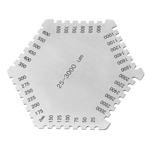 膜厚計塗装膜厚計ウェットフィルムゲージ塗膜計ステンレス25-3000um塗膜の厚さ測定ブラックシェル付きウェットゲージ