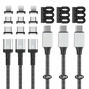 SUNTAIHO}Olbg-[dP[uUSB-C3A}[dy1.2M3{9C[qzCP[uf[^]Type-C/USB-B/Ligting[dUSB}Olbg[dR[hType-CAMicroUSBAUS-BL