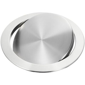 STOBAZAゴミ箱ふた蓋ゴミ箱カバーゴミ箱回転蓋埋め込み式ステンレス丸型ゴミ箱蓋レストランオフィス家庭用キッチンバスルーム洗面台屋外用