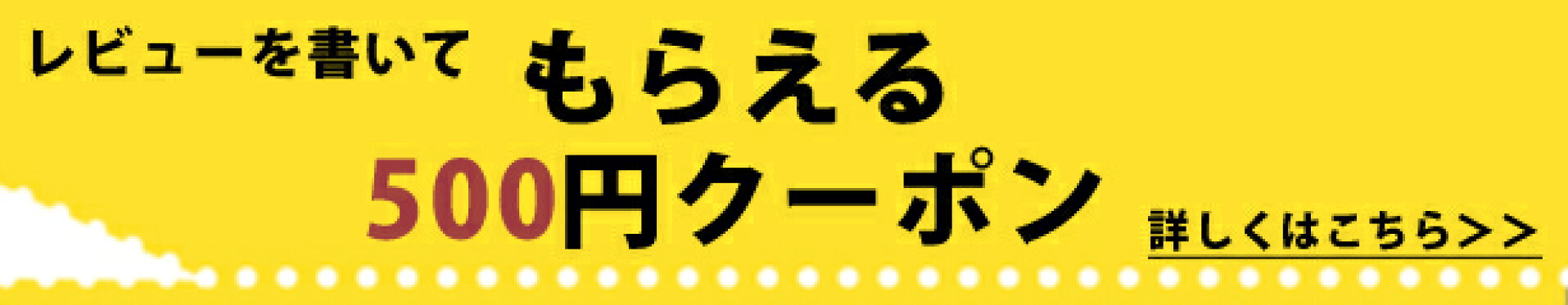 レビューを書いてもらえる500円OFFクーポン