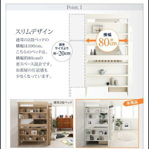 クイーンサイズベッドにもなるスリム2段ベッドWhenwillウェンウィル薄型抗菌国産ポケットコイルマットレス付きスタンダードクイーン