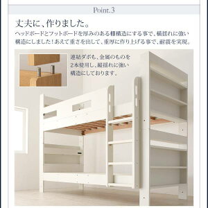 クイーンサイズベッドにもなるスリム2段ベッドWhenwillウェンウィル薄型抗菌国産ポケットコイルマットレス付きスタンダードクイーン