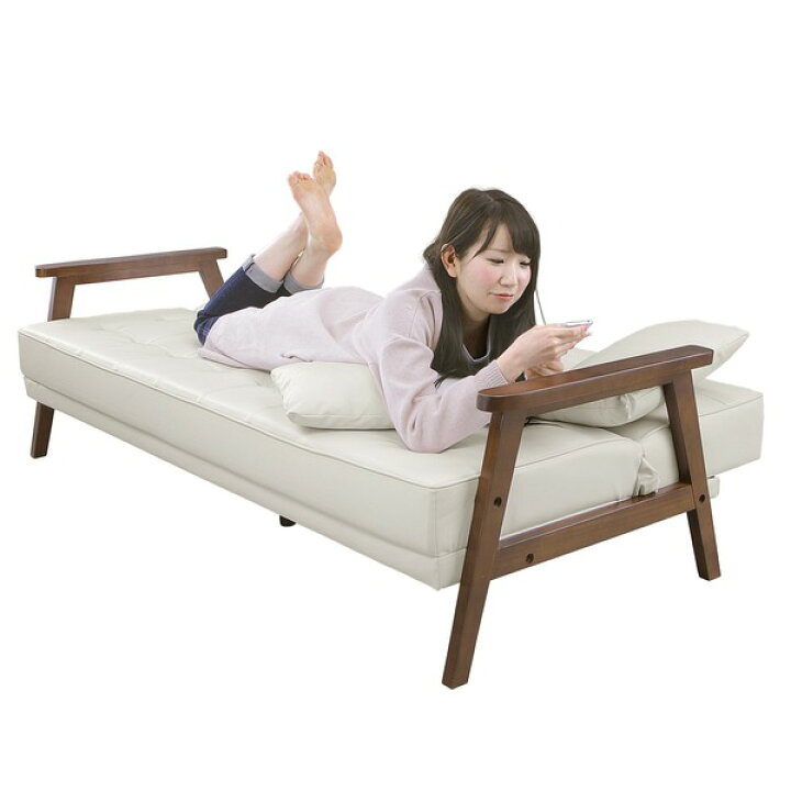 楽天市場】ソファーベッド シングル 幅185cm レッド PVCレザー 合成 