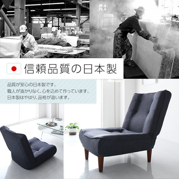 楽天市場】ハイバックソファー フロアソファー 2人掛け デニム調生地 