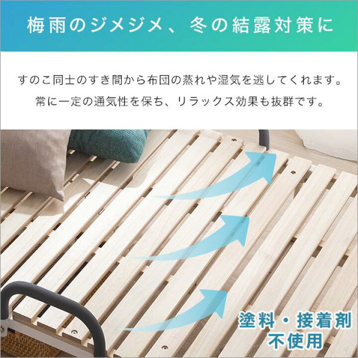 楽天市場】折りたたみ桐すのこベッド 【RETIT-レティ-(シングル  
