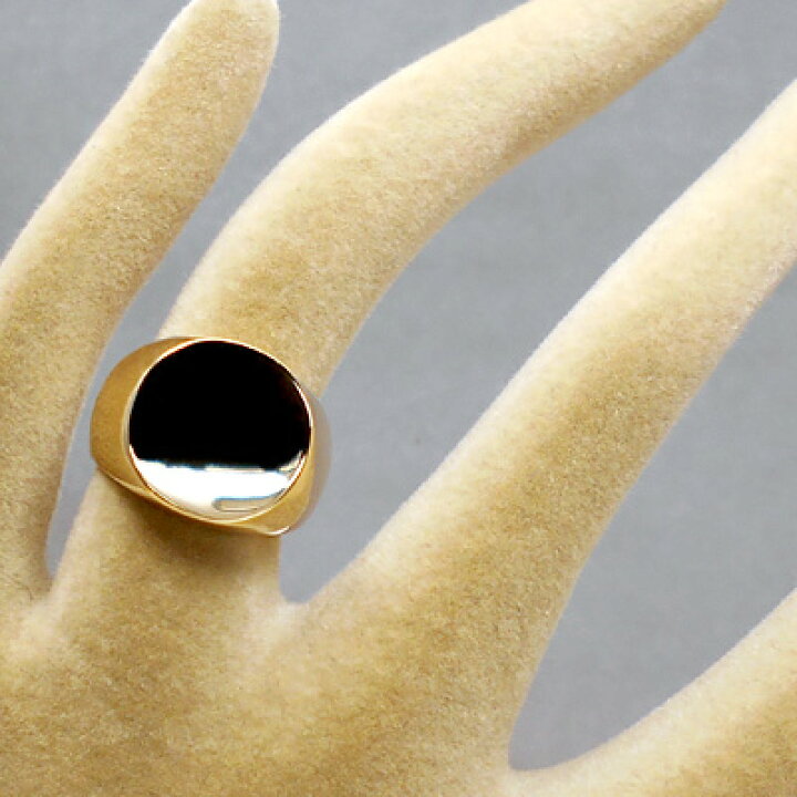 楽天市場】K18印台 15g 丸型印台リング : ユーマン貴金属 