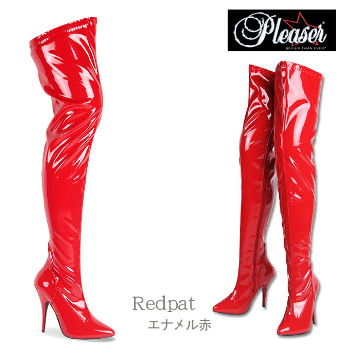 楽天市場】選べる靴用品プレゼント付 サイハイブーツ 即納 Pleaser 