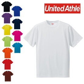 United Athle ユナイテッドアスレ 4.7オンス ドライシルキータッチ Tシャツ ローブリード メンズ 半袖 無地 スポーツ トレーニング ダンス 508801 5088-01 ホワイト 白 ブラック 黒 オレンジ レッド 赤 ブルー 青 4.7oz パープル 紫 S M L XL イエロー グリーン 緑 ピンク