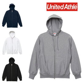 United Athle ユナイテッドアスレ パーカー 12.0オンス ヘビーウェイト スウェット フルジップ パーカ（裏起毛） 576201 5762-01 メンズ ヘビーオンス 厚手 12オンス 12oz 裏毛 ホワイト 白 ブラック 黒 グレー ネイビー ジップ 秋 冬 アウター 無地 S M L XL 大きいサイズ