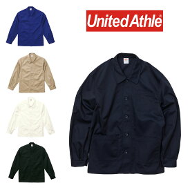 United Athle ユナイテッドアスレ T/C フレンチ カバーオール ジャケット メンズ レディース 745201 7452-01 ブラック 黒 ホワイト 白 ネイビー 紺 ベージュ ブルー 青 大きいサイズ XS S M L XL 秋冬 アウター 綿 無地 ミリタリー コットン ワークジャケット 上着