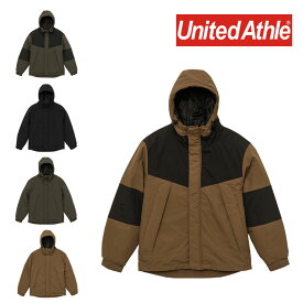 United Athle ユナイテッドアスレ 749901 7499-01 シェルパーカー ウォーム シェル パーカ 中綿入 メンズ アウトドア ミリタリー キルティング アウター 無地 レディース ブラック ブラウン カーキ バイク ミリタリー 作業着 アウトドア 防寒 防風 M L XL 大きいサイズ