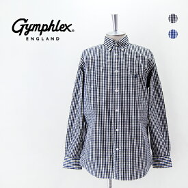 Gymphlex ジムフレックス メンズ ボタンダウン ギンガムチェックシャツ［GY-B0196MGG］【2023FW】