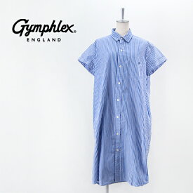 Gymphlex ジムフレックス レディース レギュラーカラー ストライプシャツドレス［J-1098TSS］【2023SS】