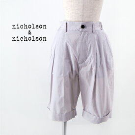 【SALE 30%OFF】nicholson&nicholson ニコルソン&ニコルソン レディース アークサッカー ショートパンツ［ARC-SUCKER］【2023SS】【返品交換不可】