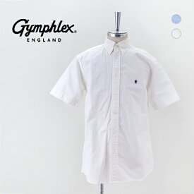 Gymphlex ジムフレックス メンズ 半袖 オックスフォード ボタンダウンシャツ［GY-B0244SOX］【2024SS】