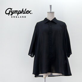 Gymphlex ジムフレックス レディース フレア ボタンダウンシャツ［GY-B0249SSO］【2024SS】