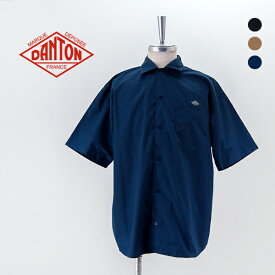 DANTON ダントン メンズ バックロゴ 半袖ワークシャツ［DT-B0226TCR］【2024SS】