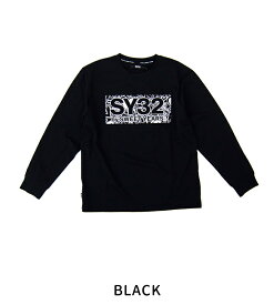 【SALE 40%OFF】SY32 by SWEET YEARS エスワイサーティトゥバイスィートイヤーズ メンズ ハートパターンボックスロゴ ロングスリーブTシャツ［15501］【2025FW】【返品交換不可】