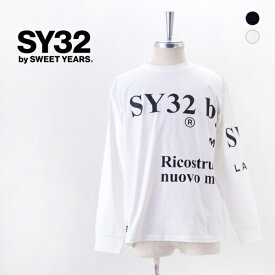 【SALE 50%OFF】SY32 by SWEET YEARS エスワイサーティトゥバイスィートイヤーズ メンズ ニューセパレートグラフィック ロングスリーブTシャツ［15504］【2025FW】【返品交換不可】