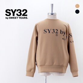 SY32 by SWEET YEARS エスワイサーティトゥバイスィートイヤーズ メンズ ダブルニット セパレートグラフィッククルー［15516］【2025FW】