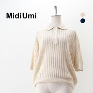 【SALE 20%OFF】Midi Umi ミディウミ レディース 模様編みニットポロ［2-729852］【2025SS】【返品交換不…