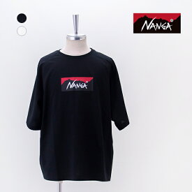 NANGA ナンガ ユニセックス エコハイブリッド ボックスロゴ ルーズフィット Tシャツ［N2500-1M025Z］【2026SS】