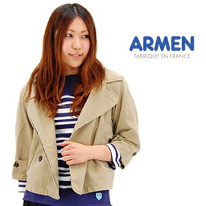 ARMEN �A�[���� ���f�B�[�X 3/4SLEEVE DOUBLE BREASTED HOODED JACKET�mNMPA1301�n�yBASIC�z(6s3-5)