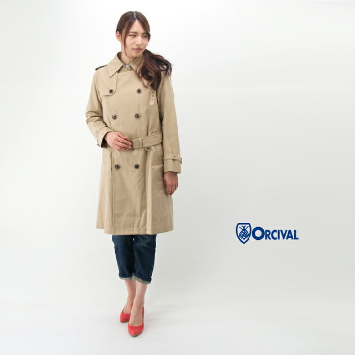 楽天市場】ORCIVAL オーシバル レディース 先染ギャバジン トレンチ 