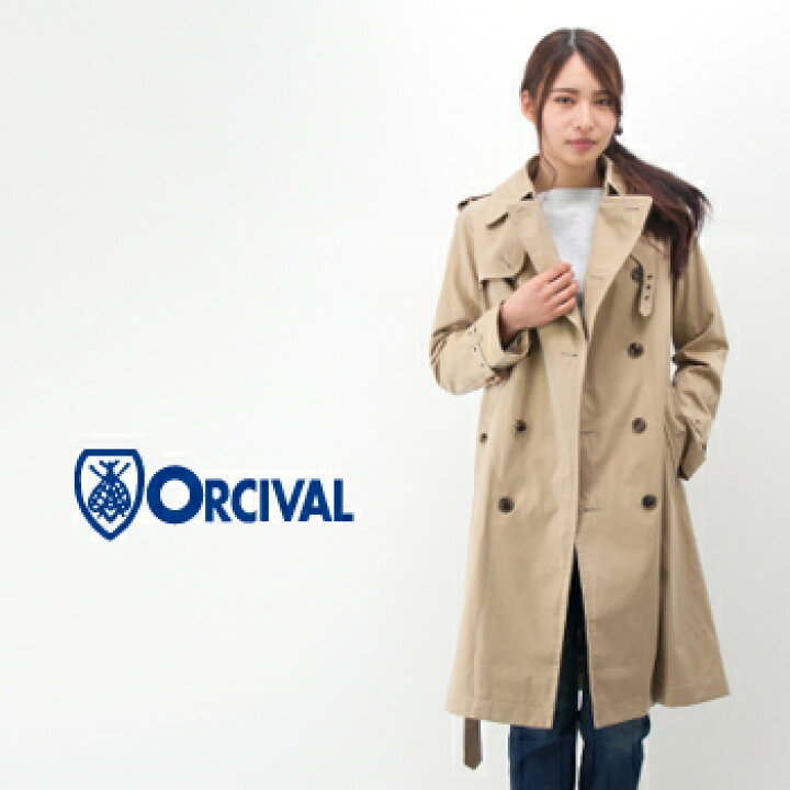 楽天市場】ORCIVAL オーシバル レディース 先染ギャバジン トレンチ 