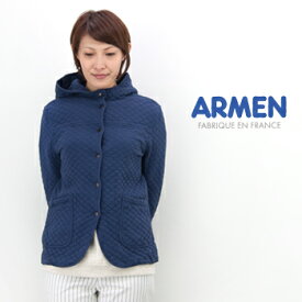 ARMEN アーメン レディース コットンキルトフードジャケット［NAM0555］【BASIC】