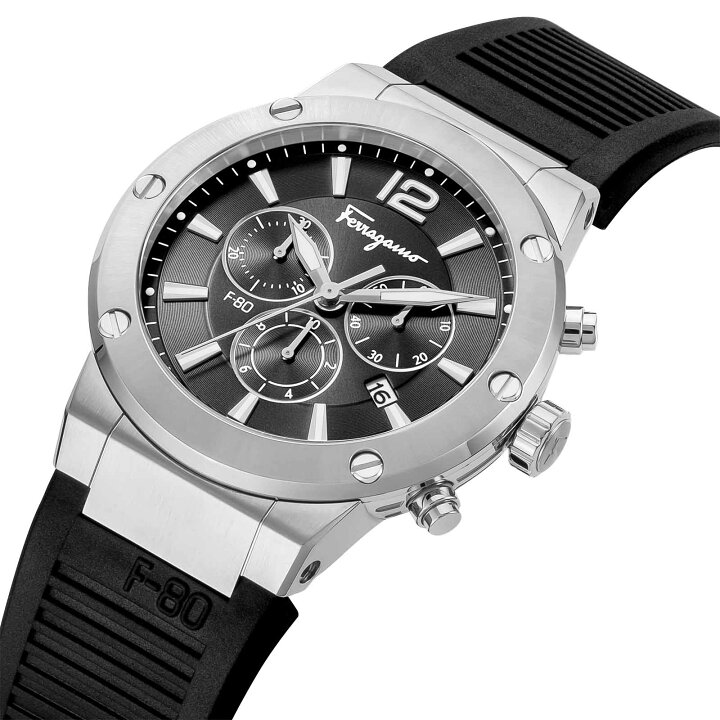楽天市場】フェラガモ Ferragamo メンズ 時計 F-80 クォーツ ブラック  
