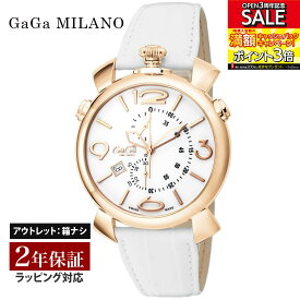 【OUTLET】 ガガミラノ GaGaMILANO メンズ 時計 THINCHRONO 46mm クォーツ ホワイト 5098.01WH 時計 腕時計 高級腕時計 ブランド 【展示品】