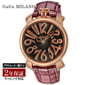 【OUTLET】 ガガミラノ GaGaMILANO メンズ レディース 時計 MANUALE 40mm クォーツ ユニセックス ブラック 5221.01 時計 腕時計 高級腕時計 ブランド 【展示品】