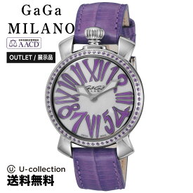 【OUTLET】 ガガミラノ GaGaMILANO メンズ レディース 時計 MANUALE THIN 35mm STONES クォーツ ユニセックス ホワイト 6025.01 時計 腕時計 高級腕時計 ブランド 【展示品】